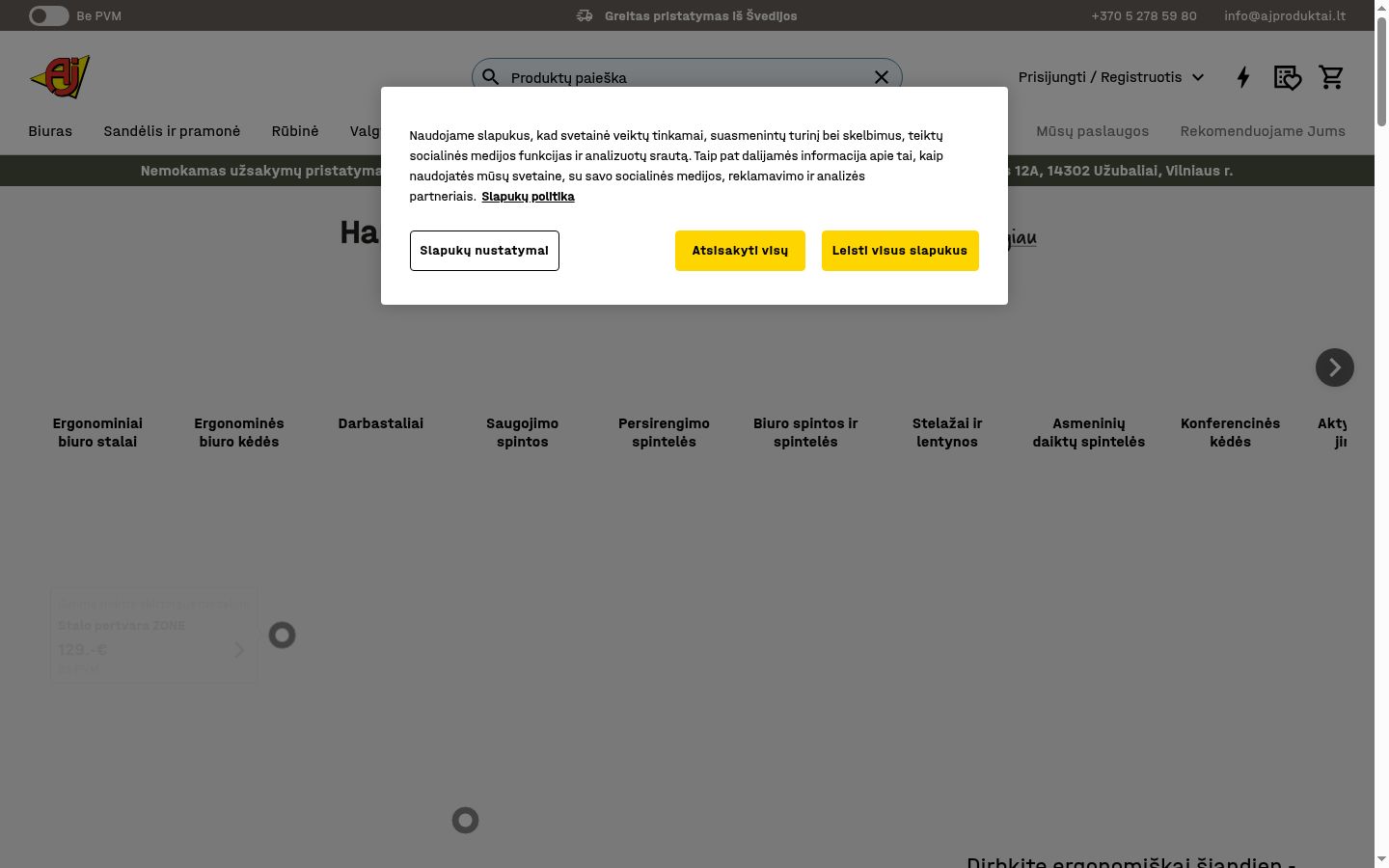 Zrzut ekranu banera zgody wyświetlanego przed jakąkolwiek interakcją