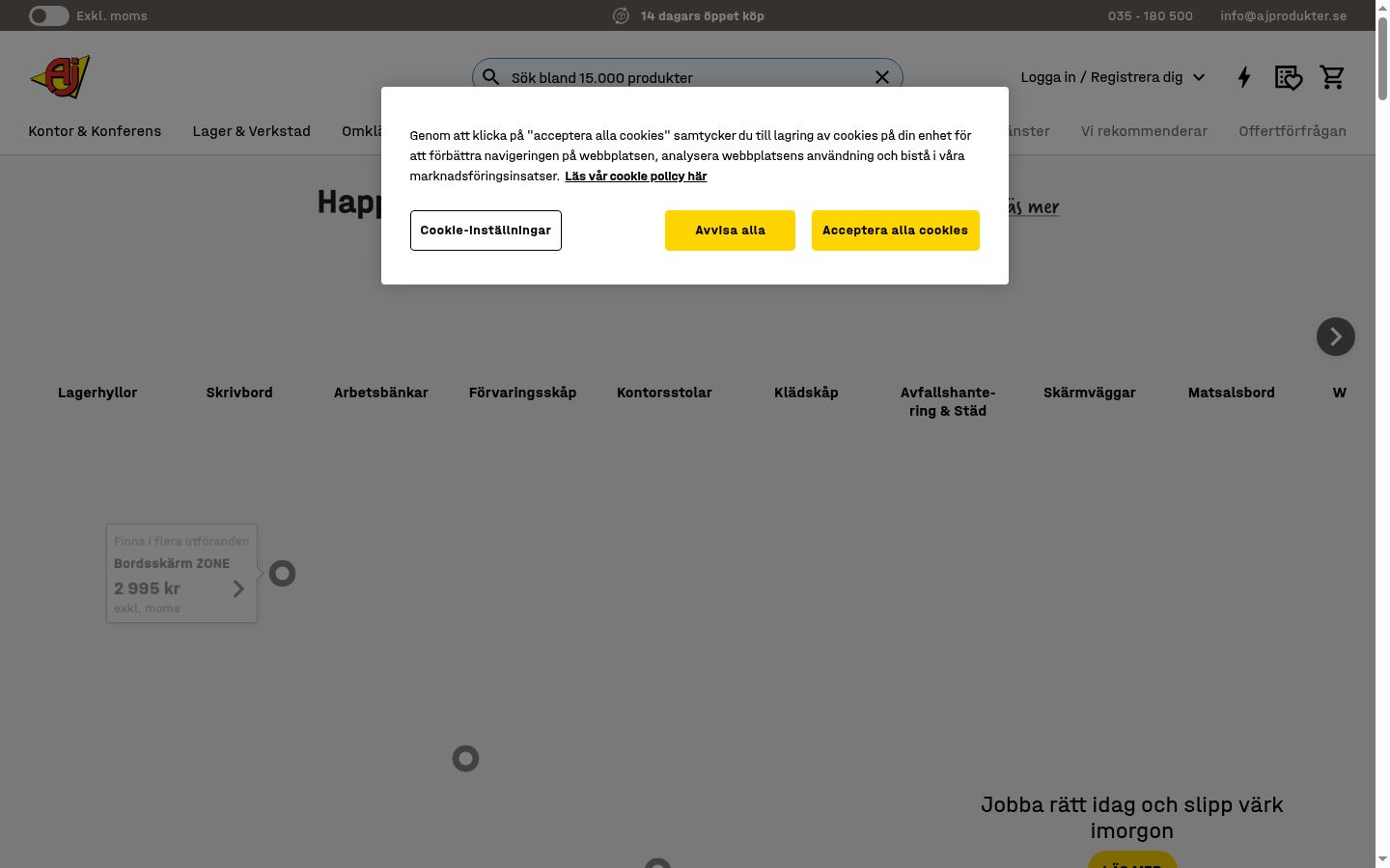 Snimka zaslona bannera za privolu prikazanog prije bilo kakve interakcije