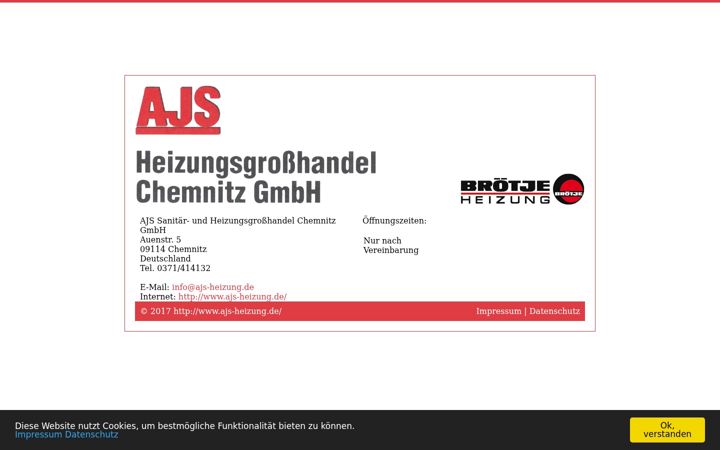 Screenshot of ajs-heizung.de