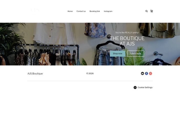 Screenshot of ajsandcoboutique.com