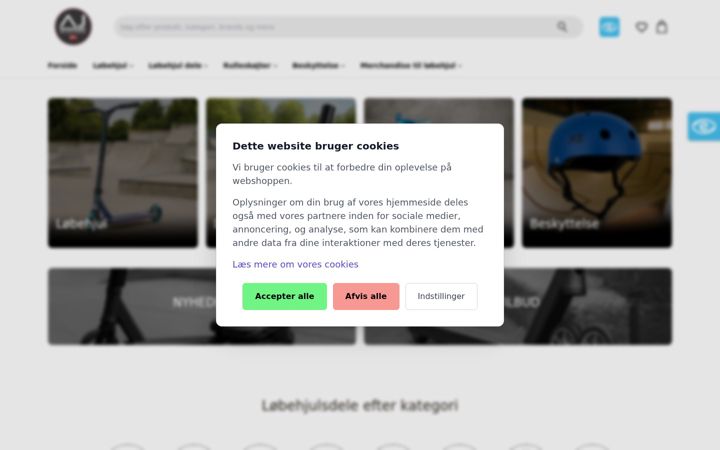Screenshot of ajscooters.dk
