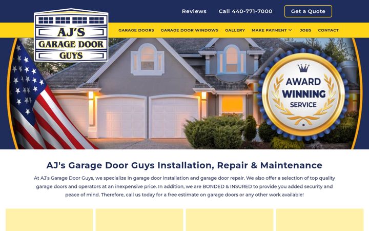 Screenshot of ajsdoors.com