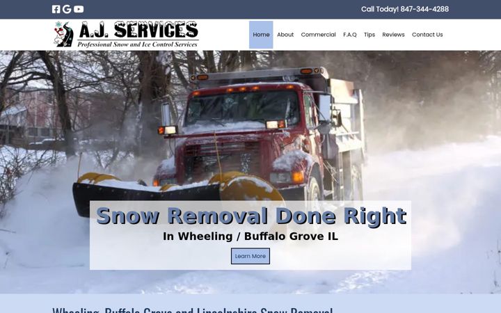 Screenshot von ajservicessnow.com