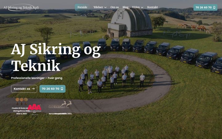 Captura de ecrã de ajsikring.dk