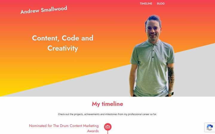 Screenshot von ajsmallwood.com
