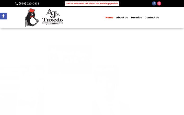 Screenshot of ajstuxedojunction.com