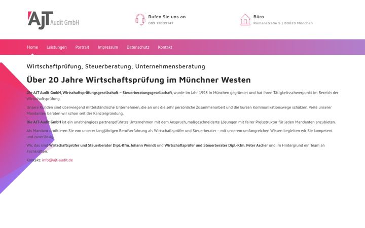 Screenshot ta' ajt-audit.de