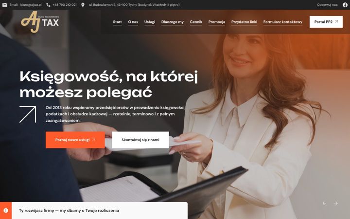 Screenshot of ajtax.pl