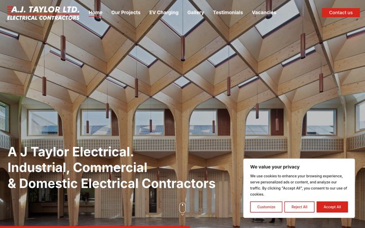 Screenshot of ajtaylor-electrical.com
