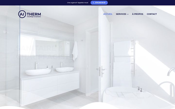 Screenshot of ajtherm.ch