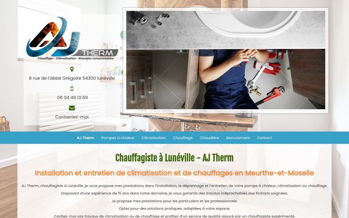 Screenshot of ajtherm.fr