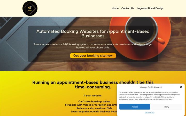 Screenshot of ajtwebservices.com