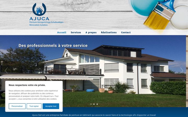 Screenshot van ajuca.ch