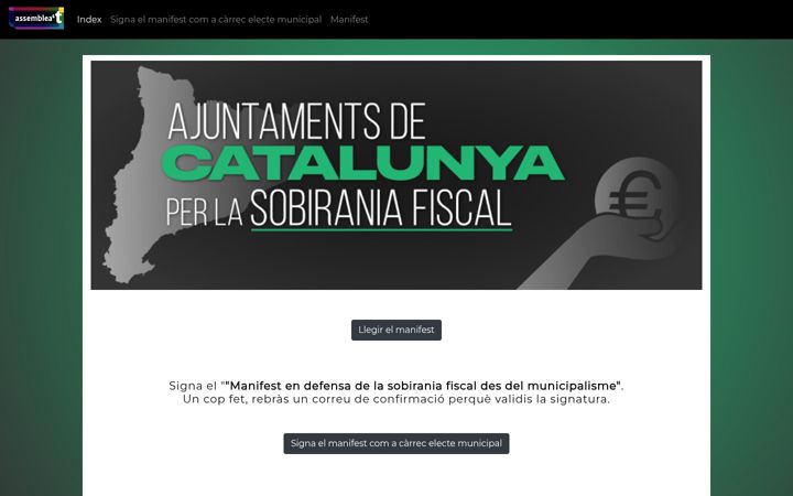 Screenshot of ajuntamentssobiraniafiscal.cat