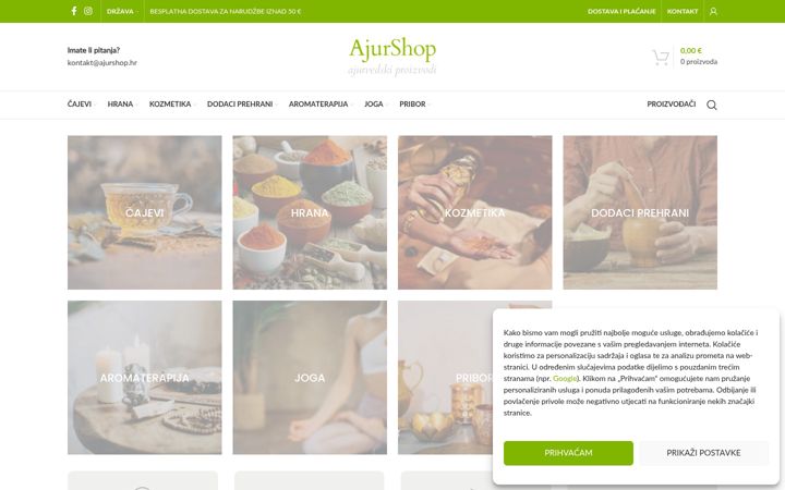 Screenshot of ajurshop.hr