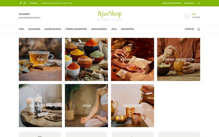 Screenshot of ajurshop.hu