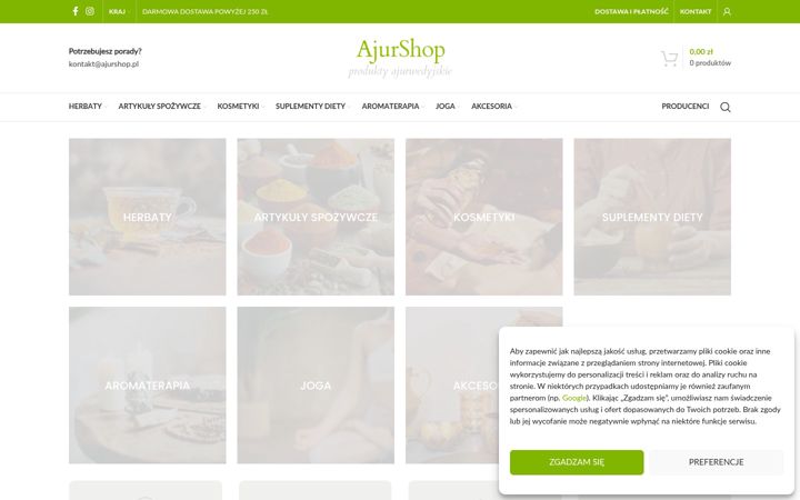 Posnetek zaslona ajurshop.pl