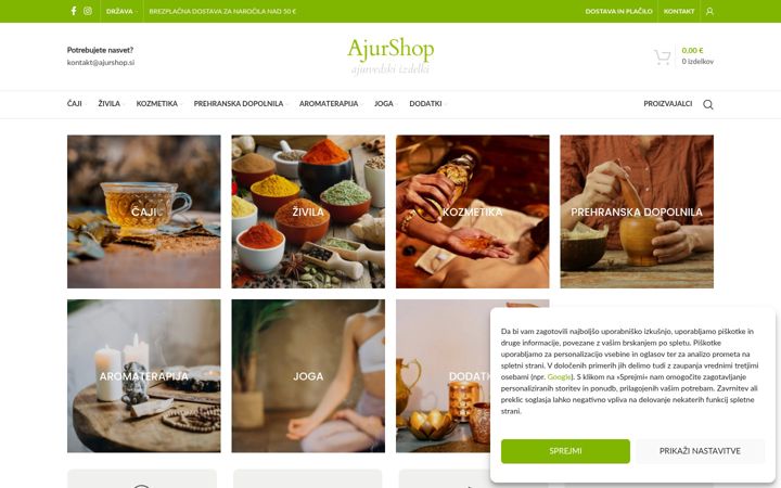 Screenshot of ajurshop.si