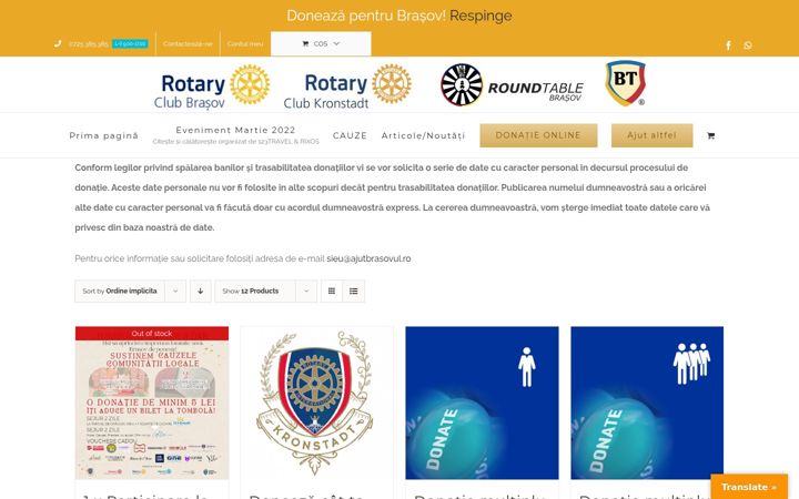 Screenshot of ajutbrasovul.ro