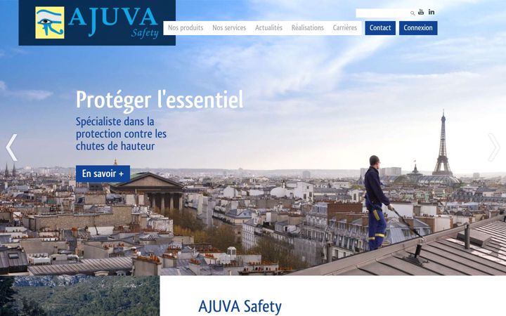Captura de ecrã de ajuva-safety.com