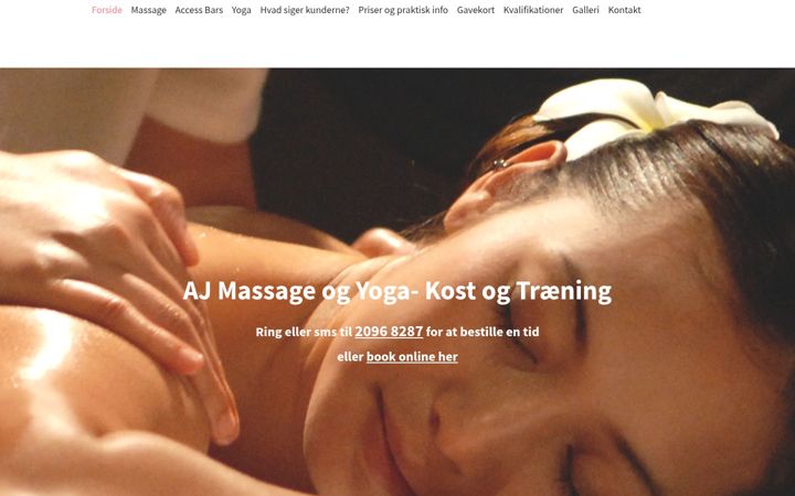 Screenshot of ajwellness.dk