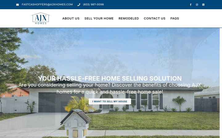 Screenshot of ajxhomes.com