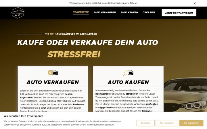 Skärmbild av ak-automobile-oberhausen.de