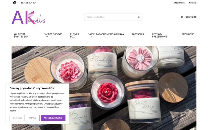 Screenshot of ak-candles.pl
