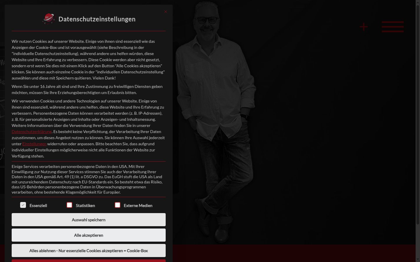 Sutikimo reklamjuostės, rodytos prieš bet kokią sąveiką, ekrano kopija