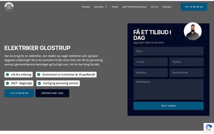 Captura de pantalla de ak-elteknik.dk