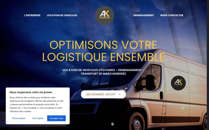 Screenshot of ak-logistik.fr
