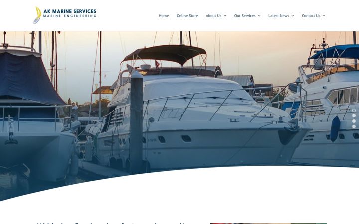 Screenshot of ak-marine.co.uk