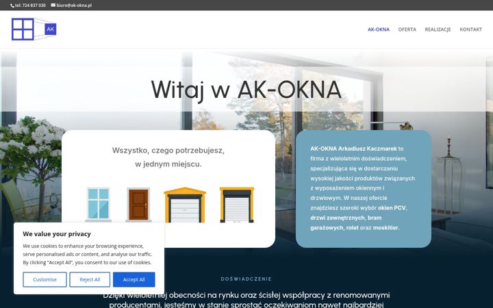 Screenshot of ak-okna.pl