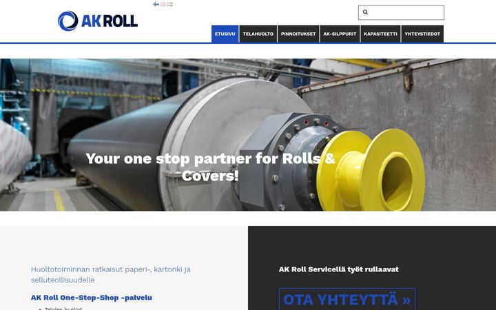 Screenshot of ak-roll.fi