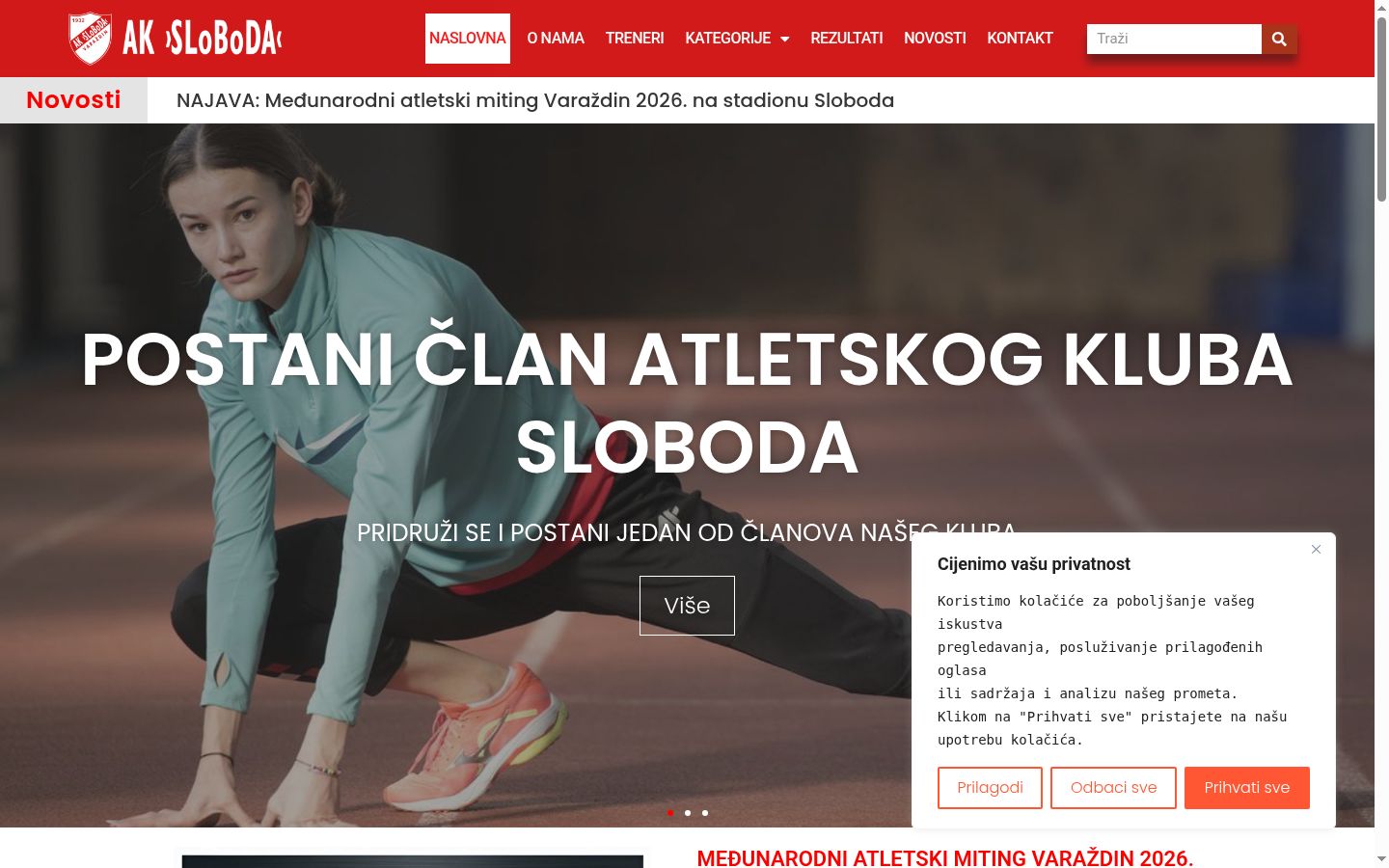 Képernyőkép a bármilyen interakció előtt megjelenő hozzájárulási bannerről