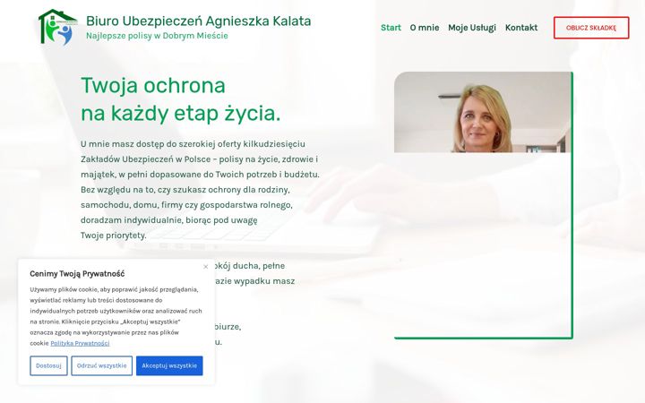 Screenshot of ak-ubezpieczenia.pl