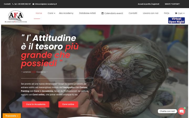 Screenshot of aka-academy.it