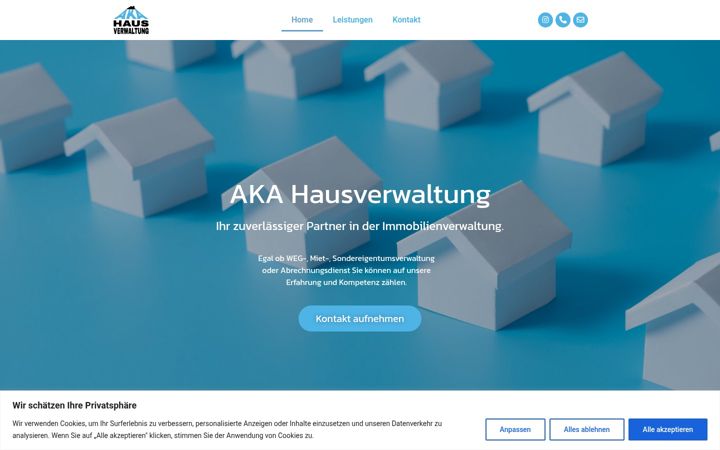 Screenshot of aka-hausverwaltung.de
