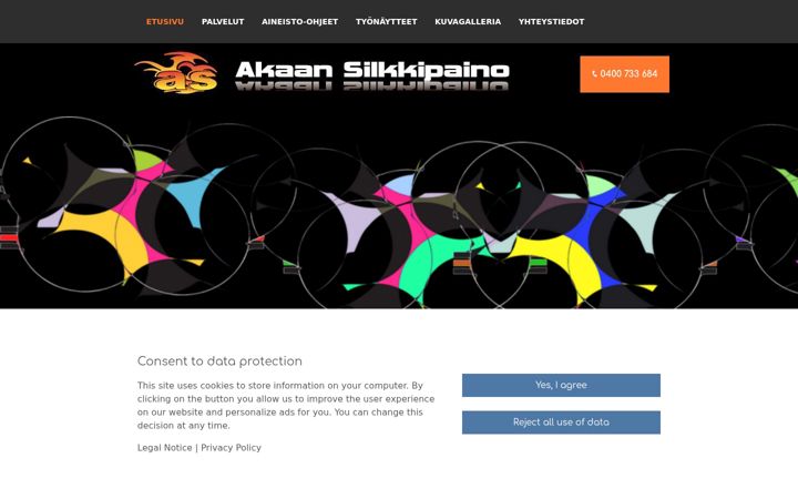 Screenshot of akaansilkkipaino.com