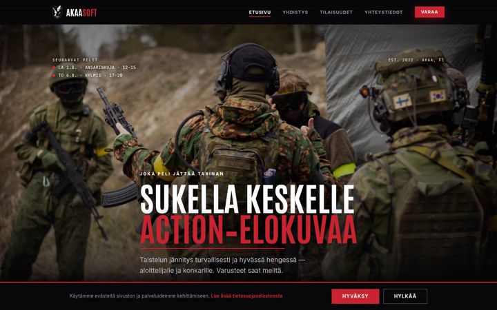 Screenshot of akaasoft.fi