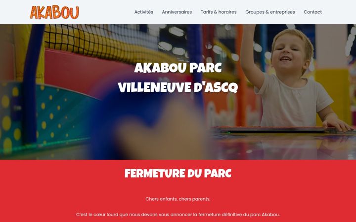 Екранна снимка на akabou-parc.fr