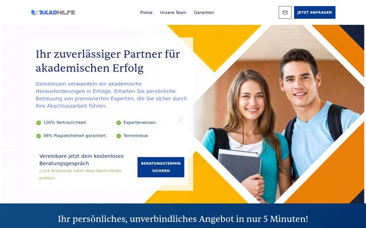 Screenshot of akad-hilfe.com