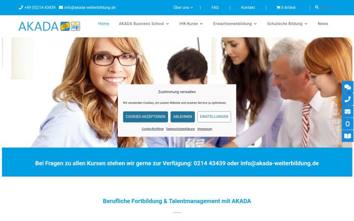 Screenshot of akada-weiterbildung.de