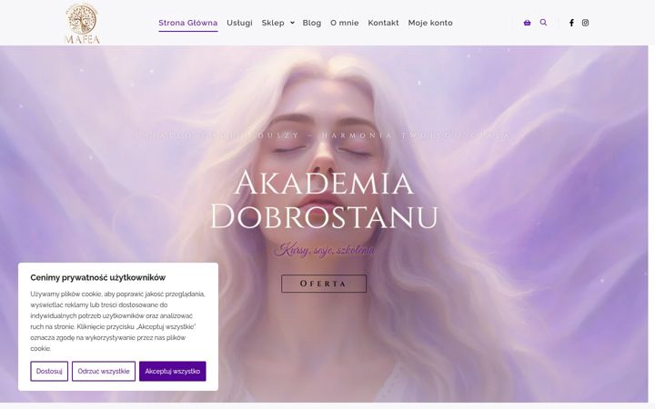 Screenshot stránky akademia-dobrostanu.pl
