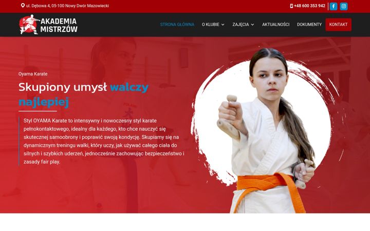 Screenshot stránky akademia-mistrzow.com