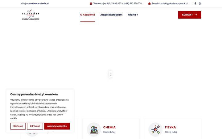 Screenshot of akademia-piesik.pl
