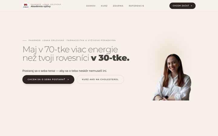 Ekrānuzņēmums no akademia-vyzivy.sk