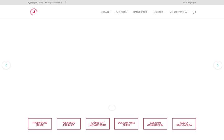 Screenshot of akademia.is