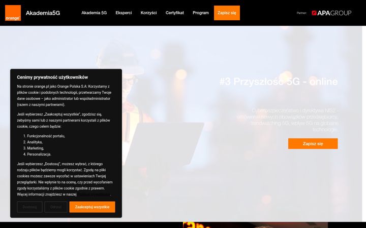 Screenshot of akademia5g.pl
