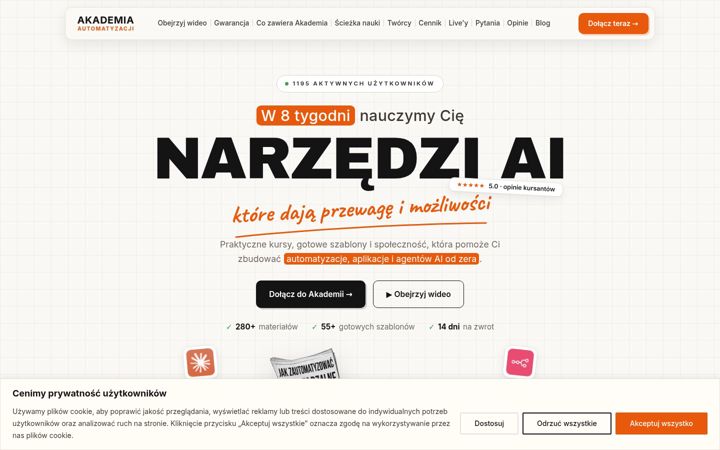Screenshot of akademiaautomatyzacji.com